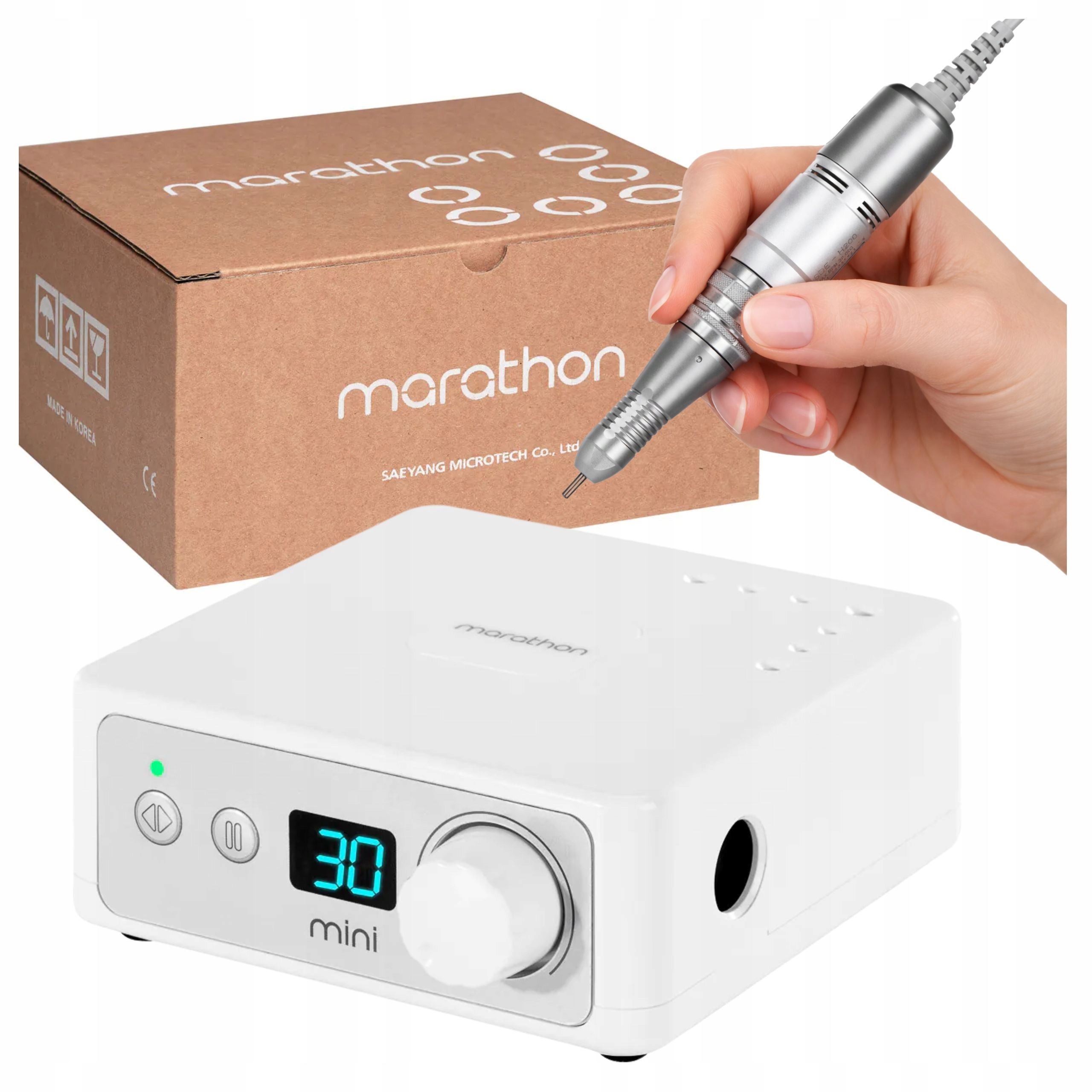 frezarka do paznokci marathon K35 Mini głowica H200 biała 45W