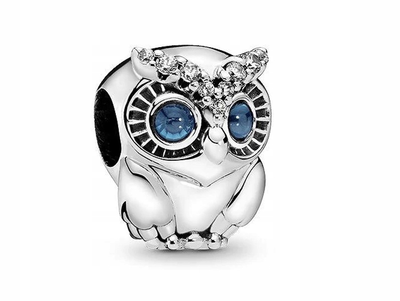 

Srebrny Koralik Charms Beads Genialny Ptak Sowa