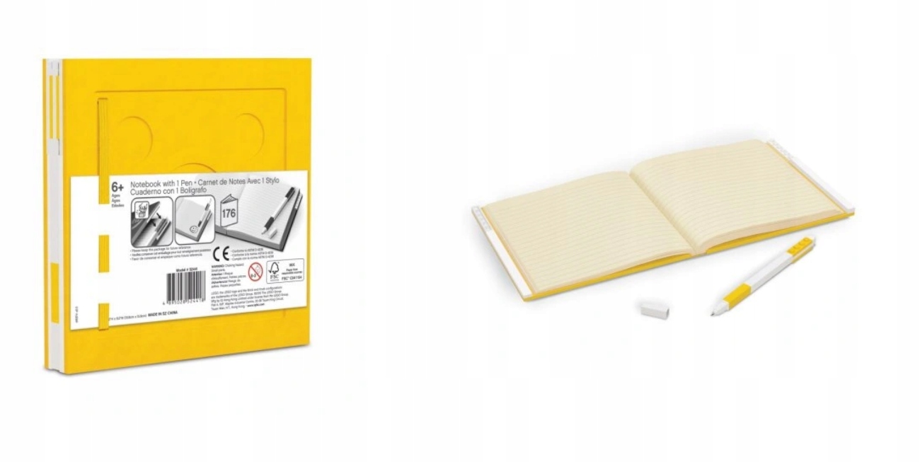 LEGO 52441 NOTATNIK ZESZYT Z DŁUGOPISEM ŻÓŁTY EAN (GTIN) 4895028515232