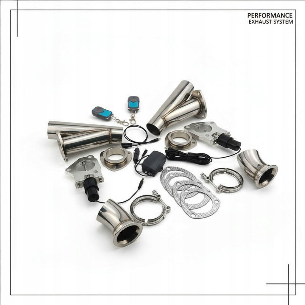 Výfuková Klapka 12V 63MM Dual Valve S Dálkovým Ovládáním