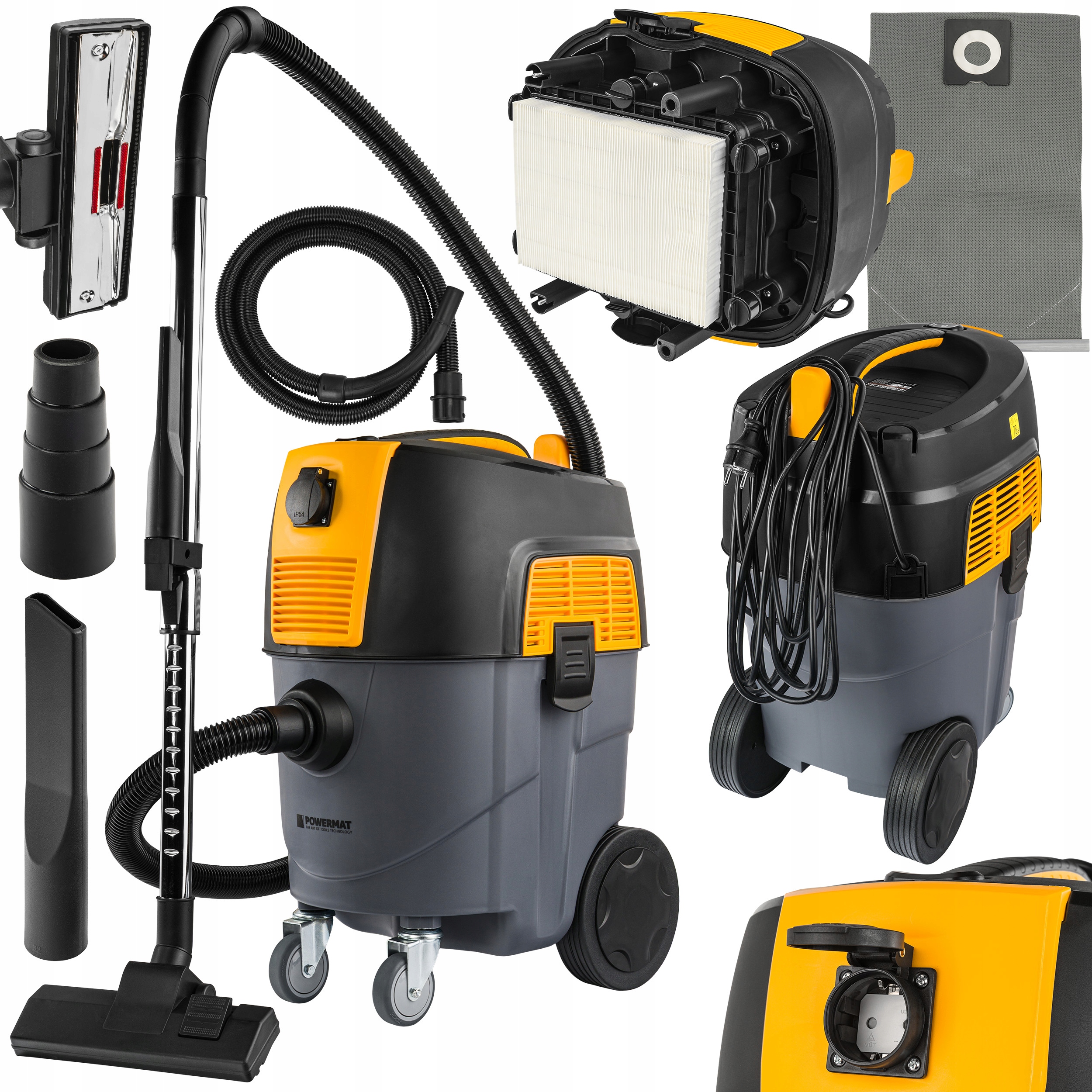 Vysavač Hepa 1600W 30L Dílenský Bezsáčkový 7,5M