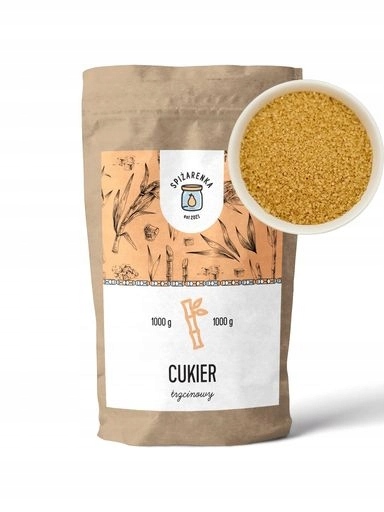 4x Cukr Třtinový přírodní Hnědý nerafinovaný 1 kg Spiżarenka