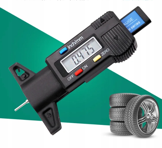 MIERNIK GŁĘBOKOŚCI WYSOKOŚCI BIEŻNIKA OPON CYFROWY LCD Marka DM