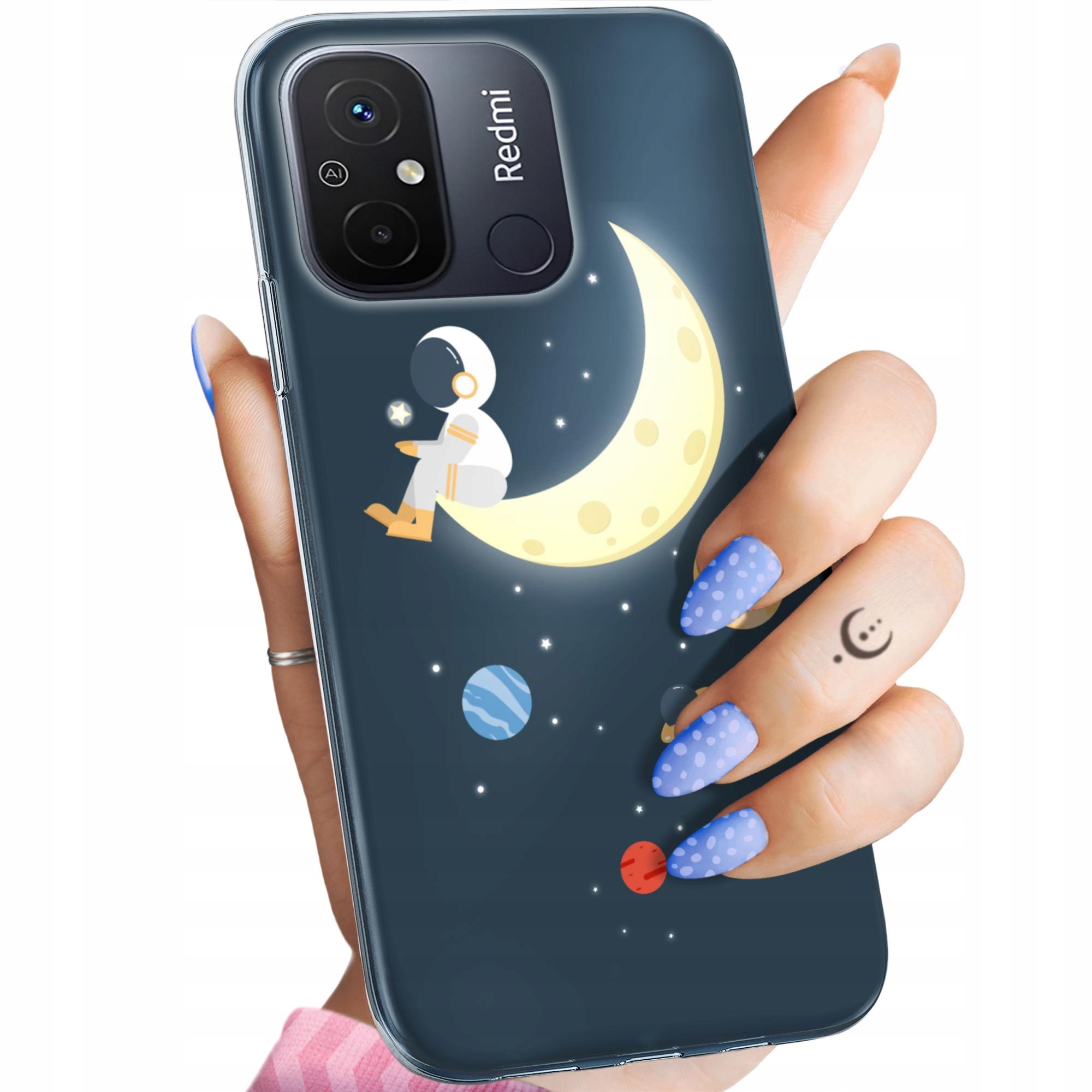 Etui Do Xiaomi Redmi 12C Księżyc Gwiazdy Kosmos Planety Obudowa Case