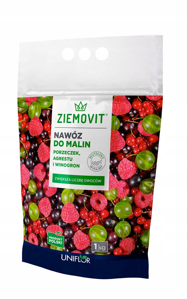 

Nawóz do malin, winogron, porzeczek 1kg Ziemovit