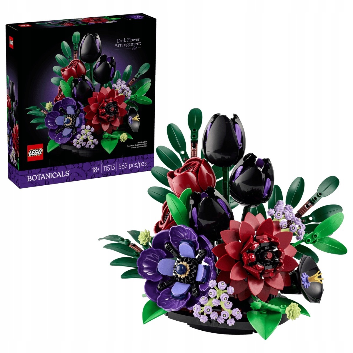 Lego Botanicals 11513 Kompozice z tmavých květů 562 dílků 18+
