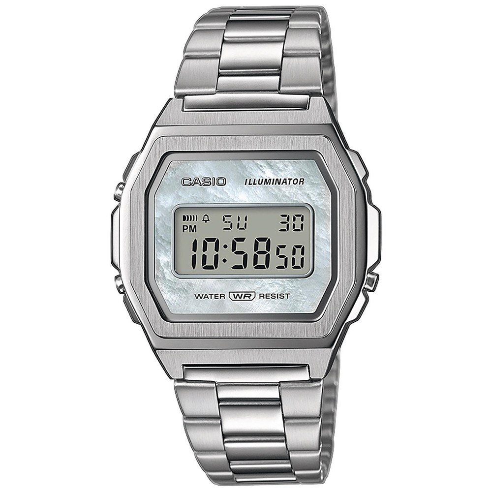 Hodinky Casio Vintage A1000D-7EF stříbrný náramek