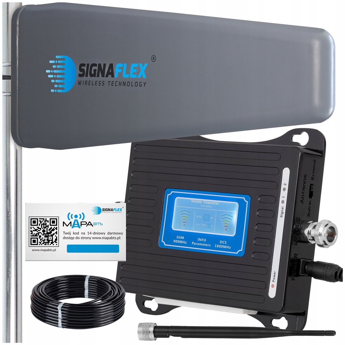 Sada Zosilňovačov 65 dBi Telefonného Signálu Gsm Internetu 4G Lte Antény 10 m