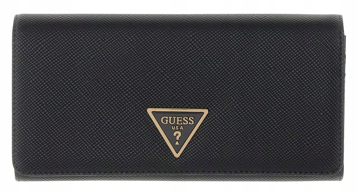 Logovaná Dámská Peněženka Černá Velká Prostorná Dárek Módní Guess
