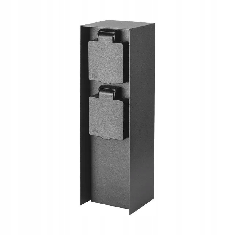 Słupek Ogrodowy V-tac 2 Gniazda 2x16A 23cm 3600W IP44 Grafit VT-1196 3 Lata