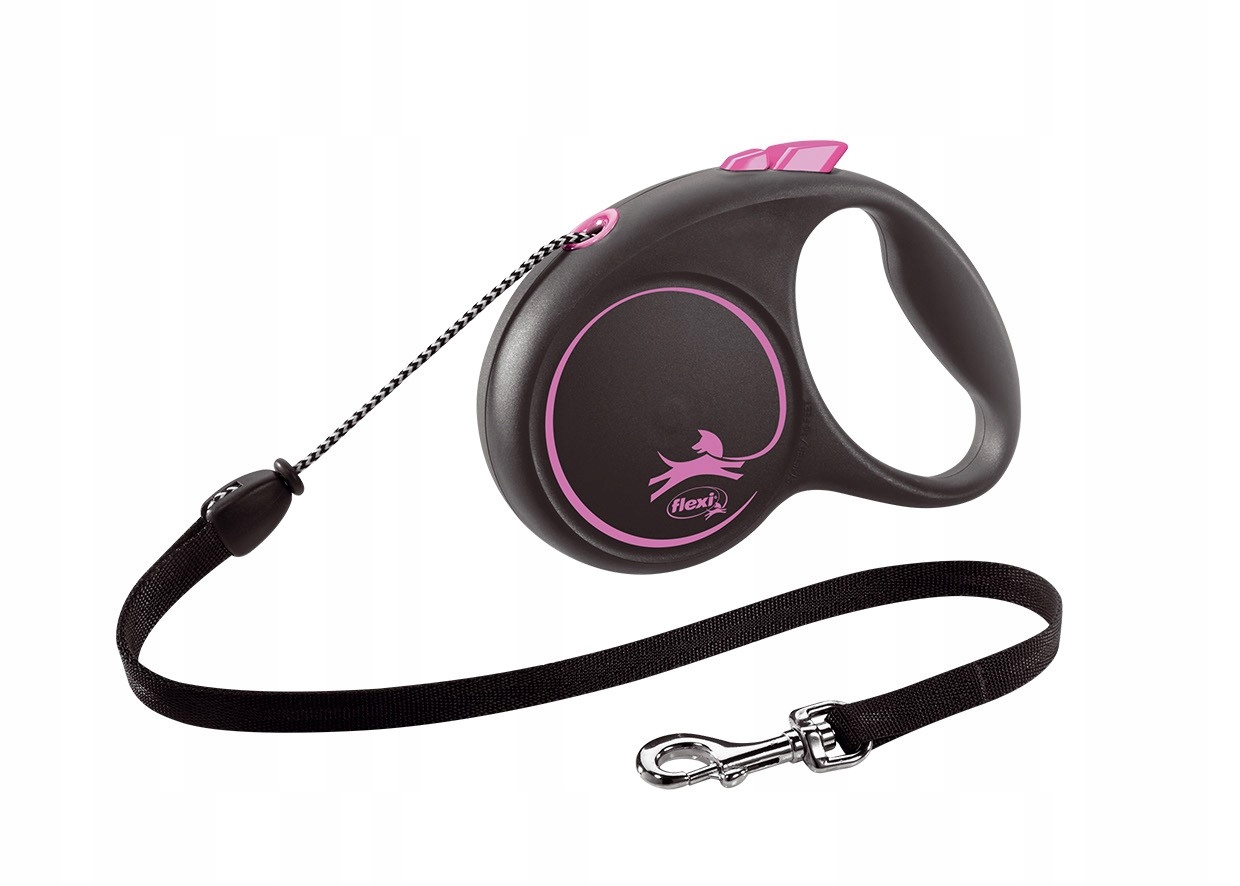 

Flexi Black Design smycz M 5m linka różowy