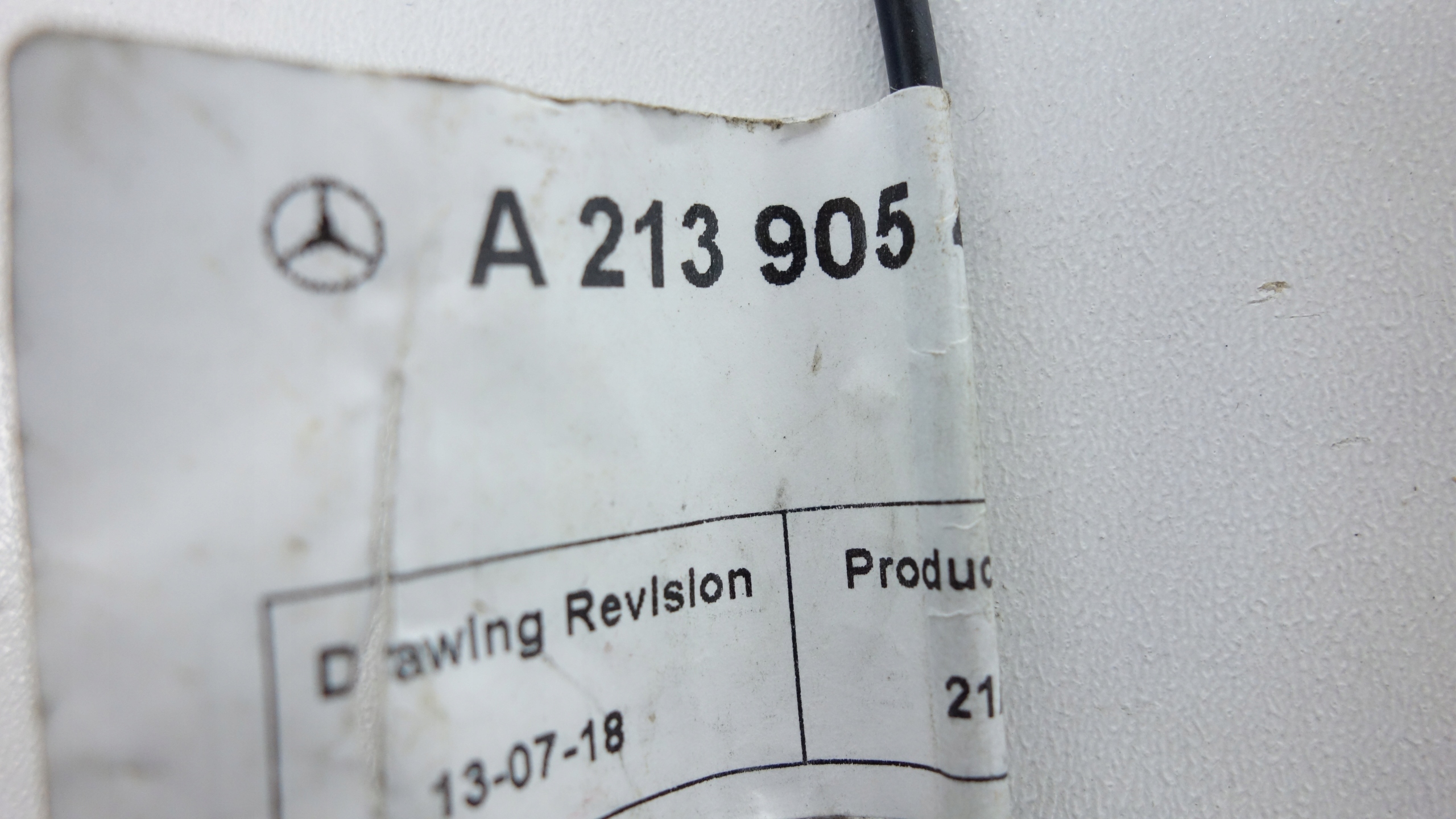 bundle electrical PRZEWODOW MERCEDES-BENZ E-KLASA W213 2016- A2139054809