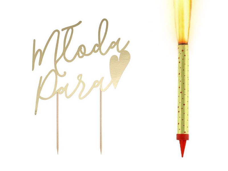 

Zestaw Na Tort Topper Młoda Para Fontanny 5el