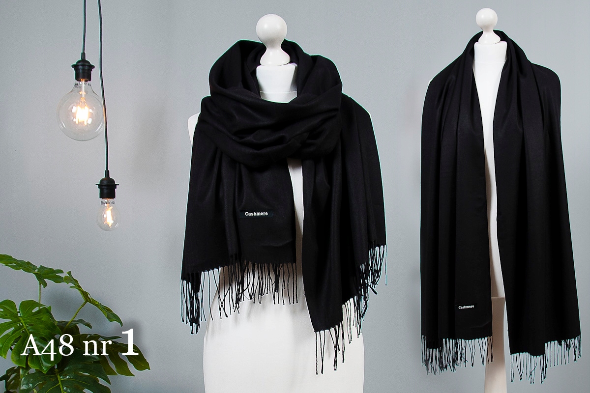 KASZMIROWY SZAL KLASYCZNY SZALIK KASZMIR PREMIUM Marka Fanabella