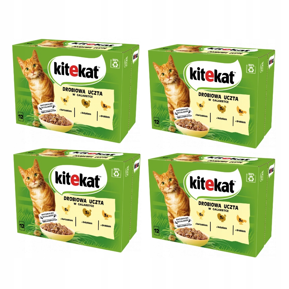 Levně Kitekat Drůbeží hostina 48x85 g