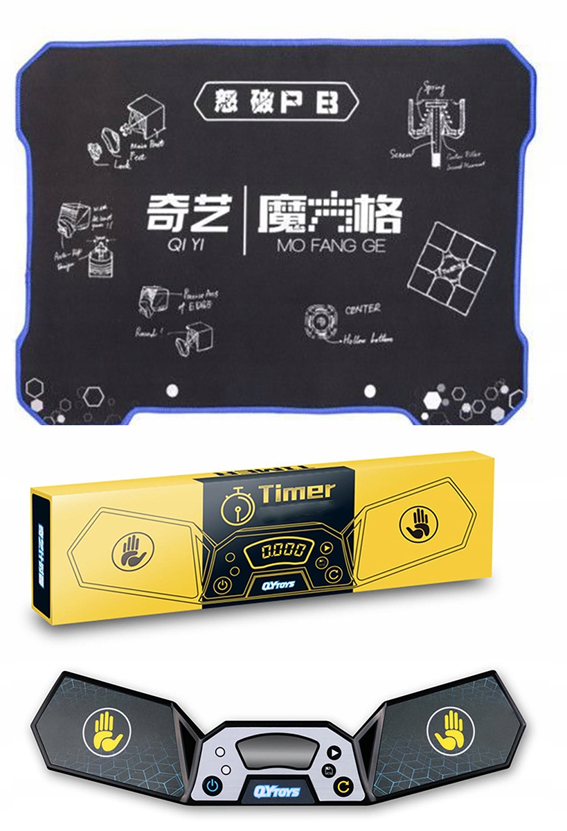 QIYI SPEEDCUBING TIMER STOPER + MATA SMALL BLACK