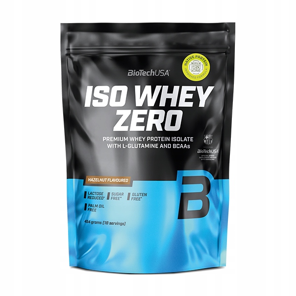 BioTech Iso Whey Zero 454g Hazelnut Protein Proteinový Izolát Wpi