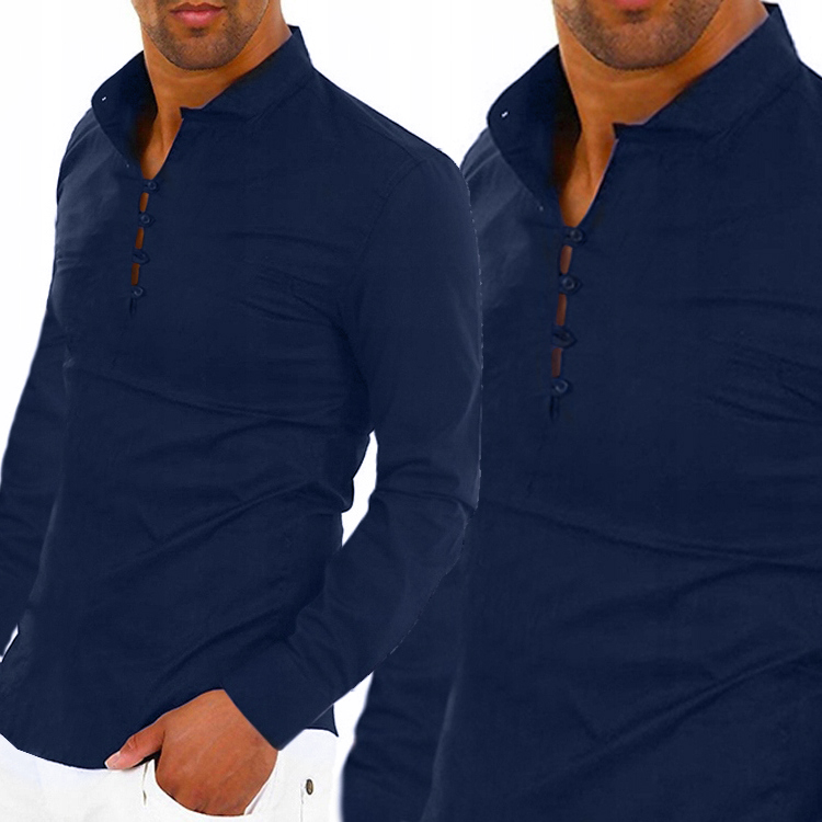 

Koszula Męska Casual Stójka Codzienna Gładka New