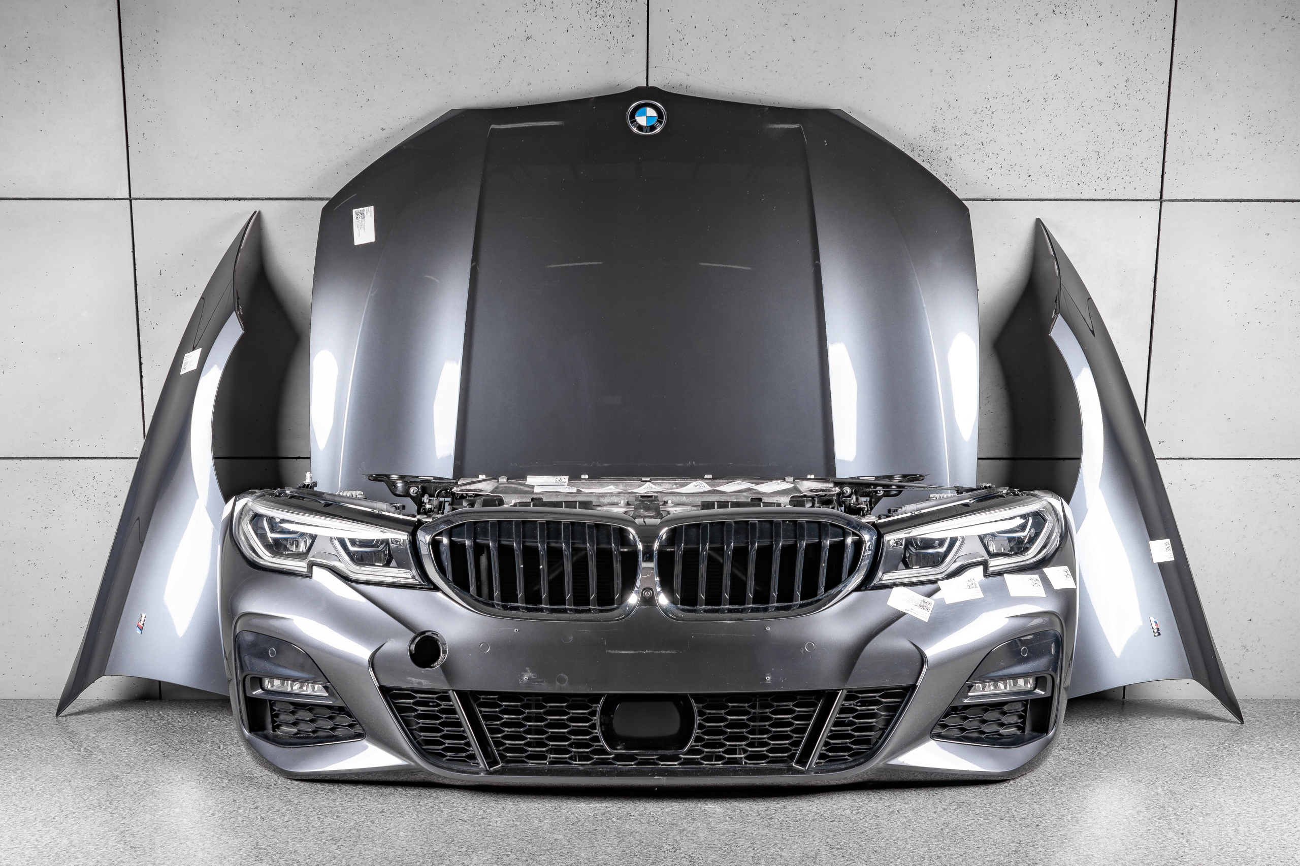 BMW 3 G20 G21 MASKA ZDERZAK LAMPY LASER PAS PRZÓD CHŁODNICE M-PAKIET B39