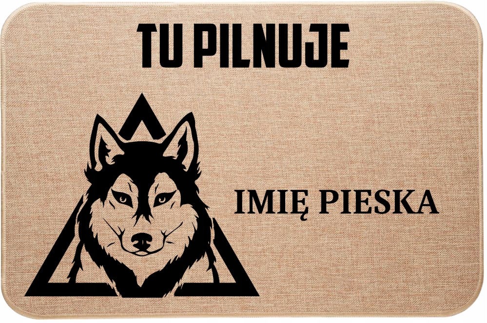 Ľanová Vstupná Stieračka Tu Stráži Husky Ideálny Darček