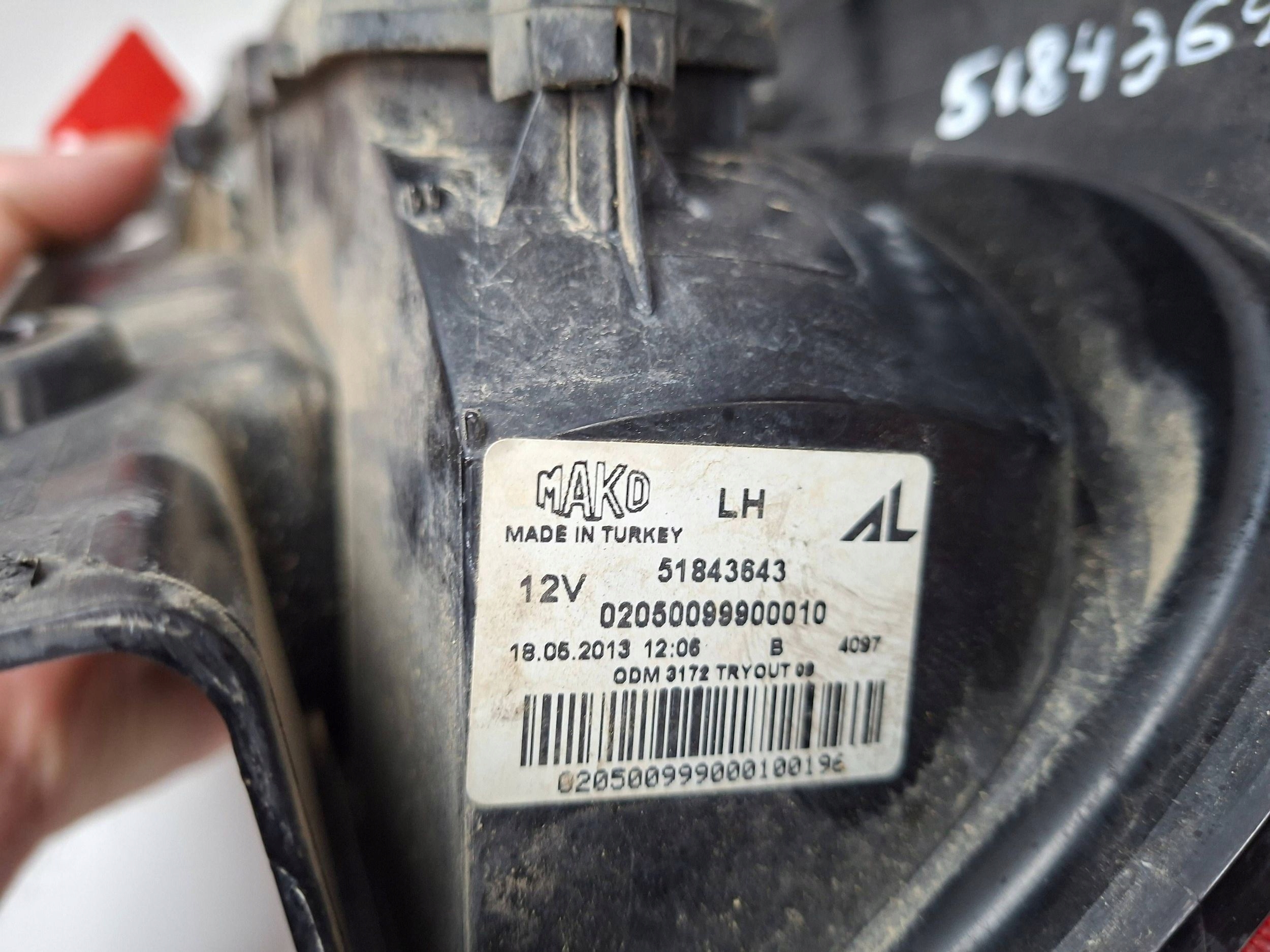 light rear left 51843643 FIAT PANDA III 2012