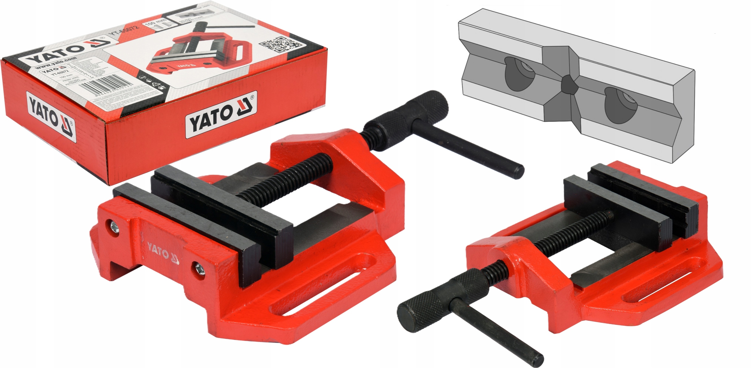 Strojní Svěrák Pro Vrtačku Stojanu 100 mm Yato YT-65072