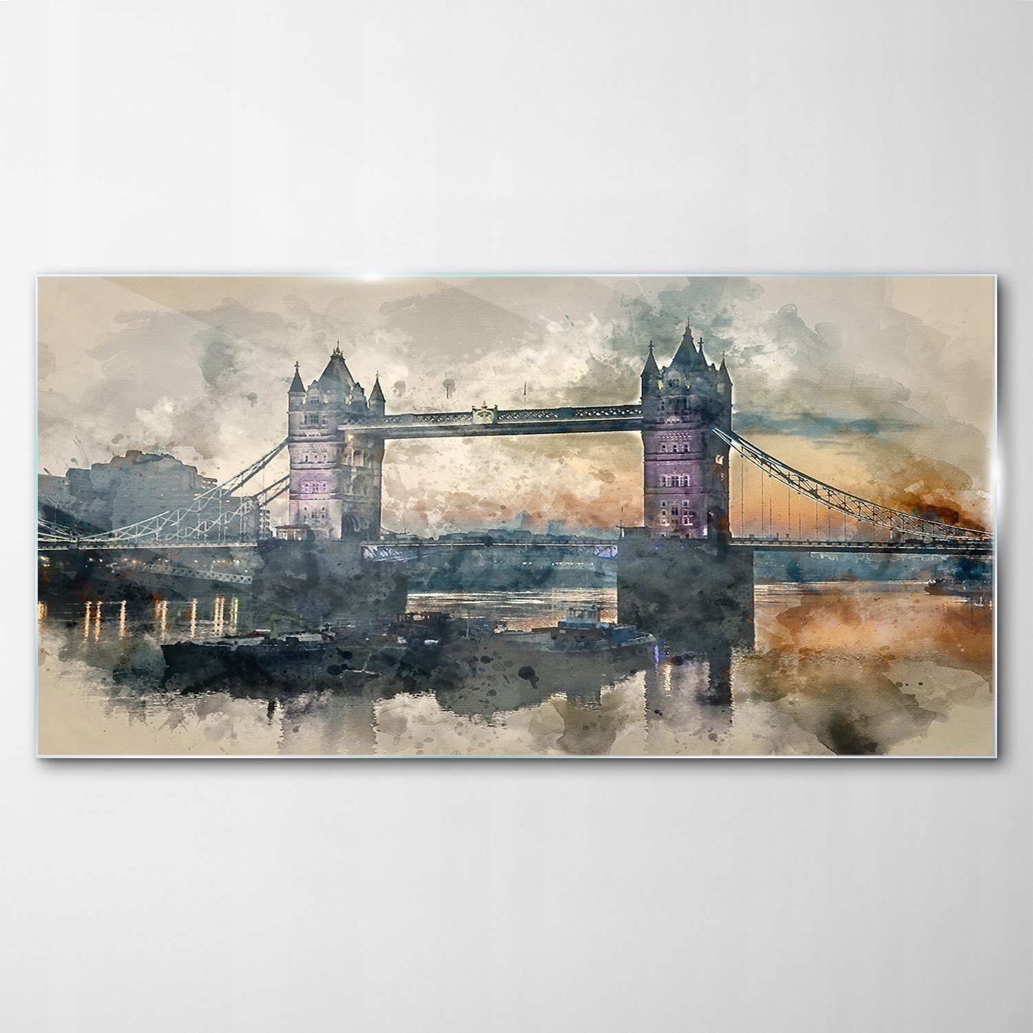 Tvrdený sklenený obraz Londýn Rieka Most 100x50