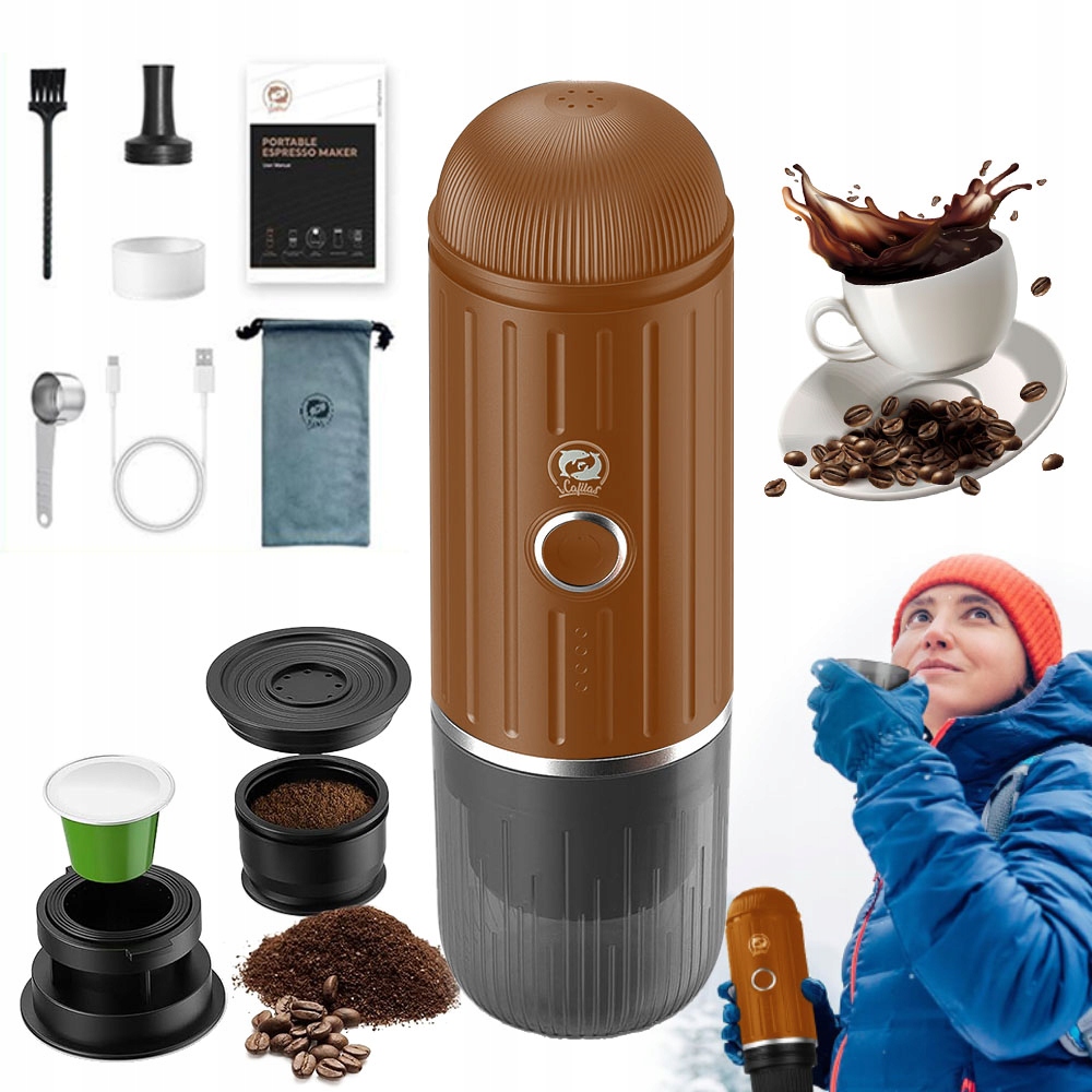 Ekspres na kapsułki przenośny ekspres do kawy Ekspres do kawy 2 w 1 100W