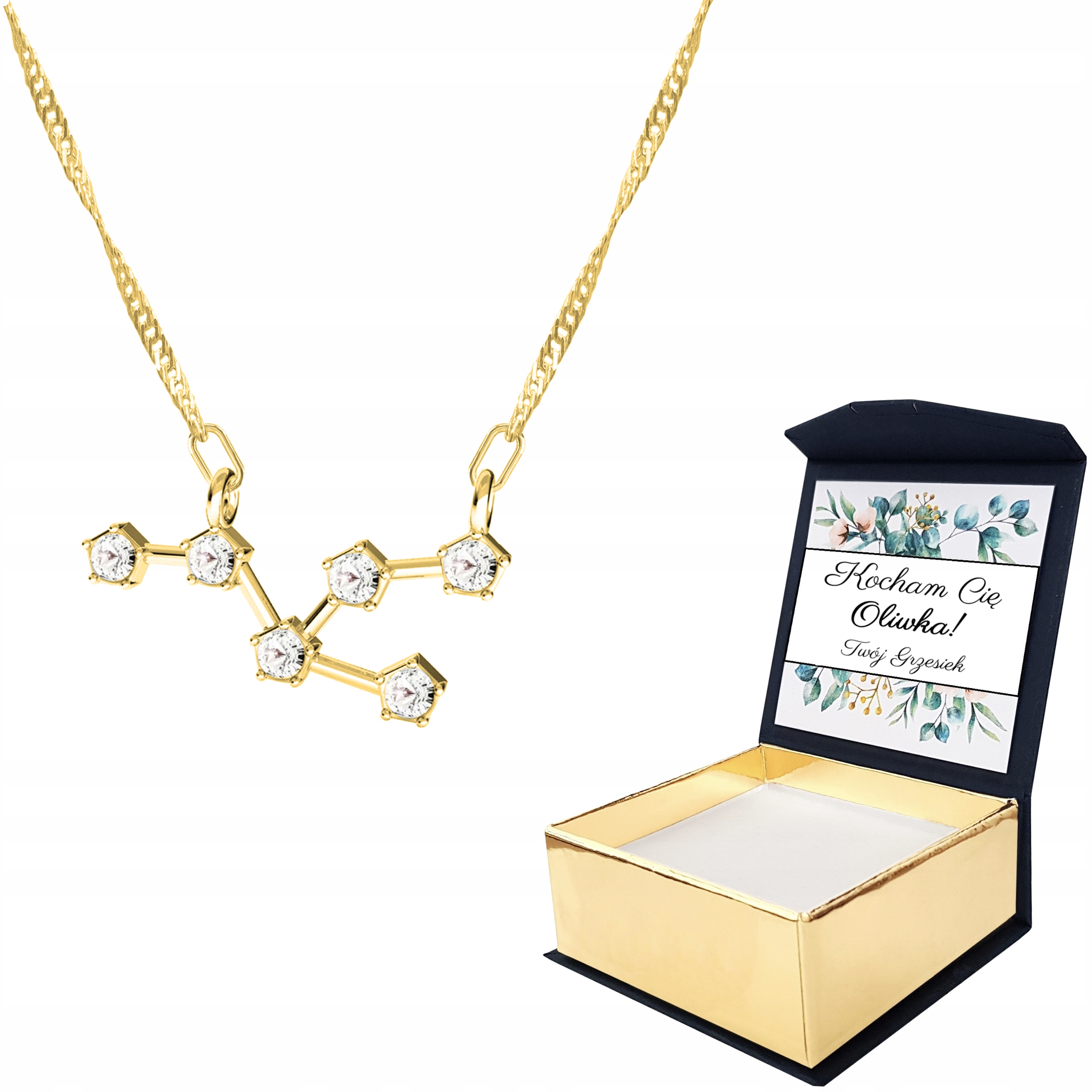 Zlatý náhrdelník Znamení Zvěrokruhu Býk Vlastní Potisk