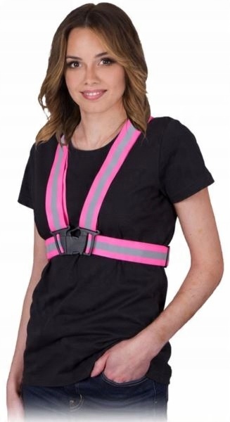 

Szelki odblaskowe kamizelka drogowa różowa Strap