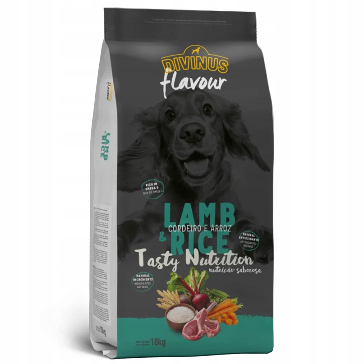 Divinus Flavour Dog jehněčí maso s rýží 18 kg