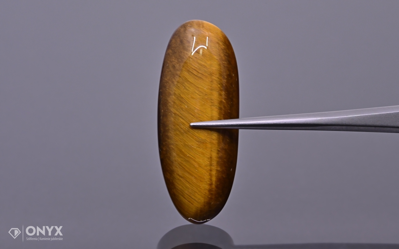 Tygří oko kabošon nepravidelný 30,5x12,5 mm