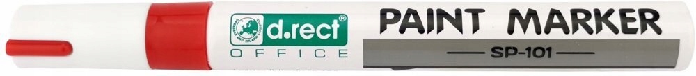 MARKER OLEJOWY CZERWONY okrągły D.Rect SP-101 x 12 Kolor czerwony