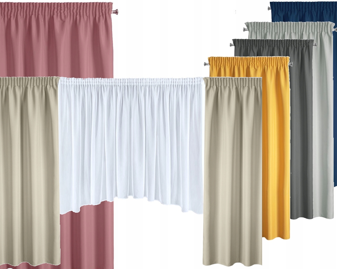 ZESTAW FIRANY ZASŁONY GOTOWE KUCHNIA POKÓJ 13 KOL