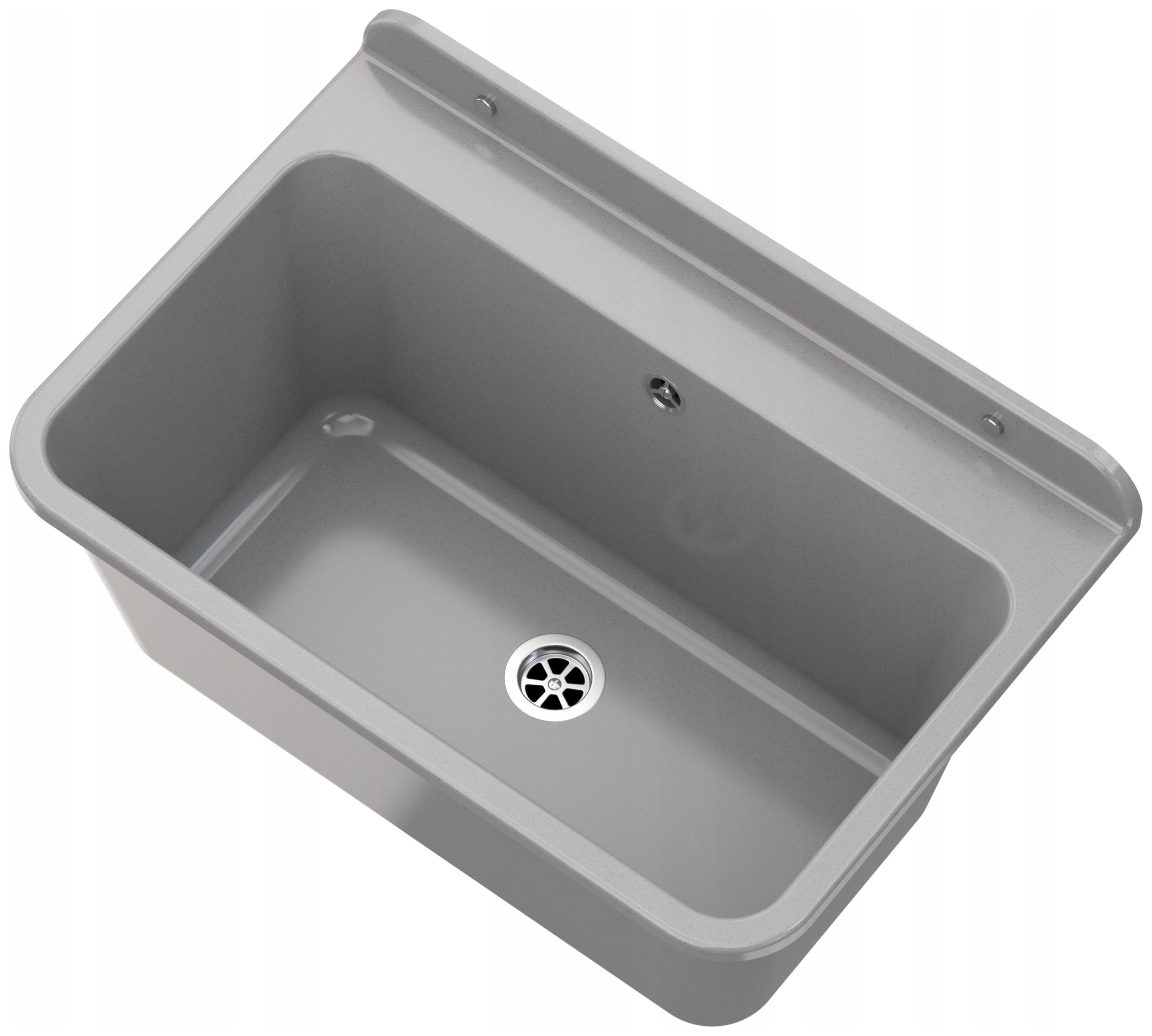 Technický Dřez technická komora Large dřez Hluboký šedý Sifon