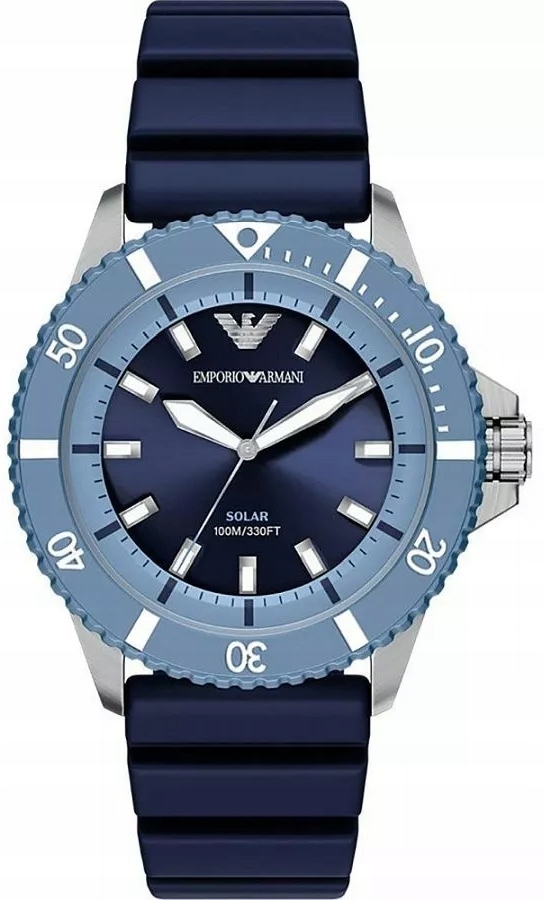 Zegarek męski Emporio Armani kwarcowy tarcza granatowa pasek granatowy