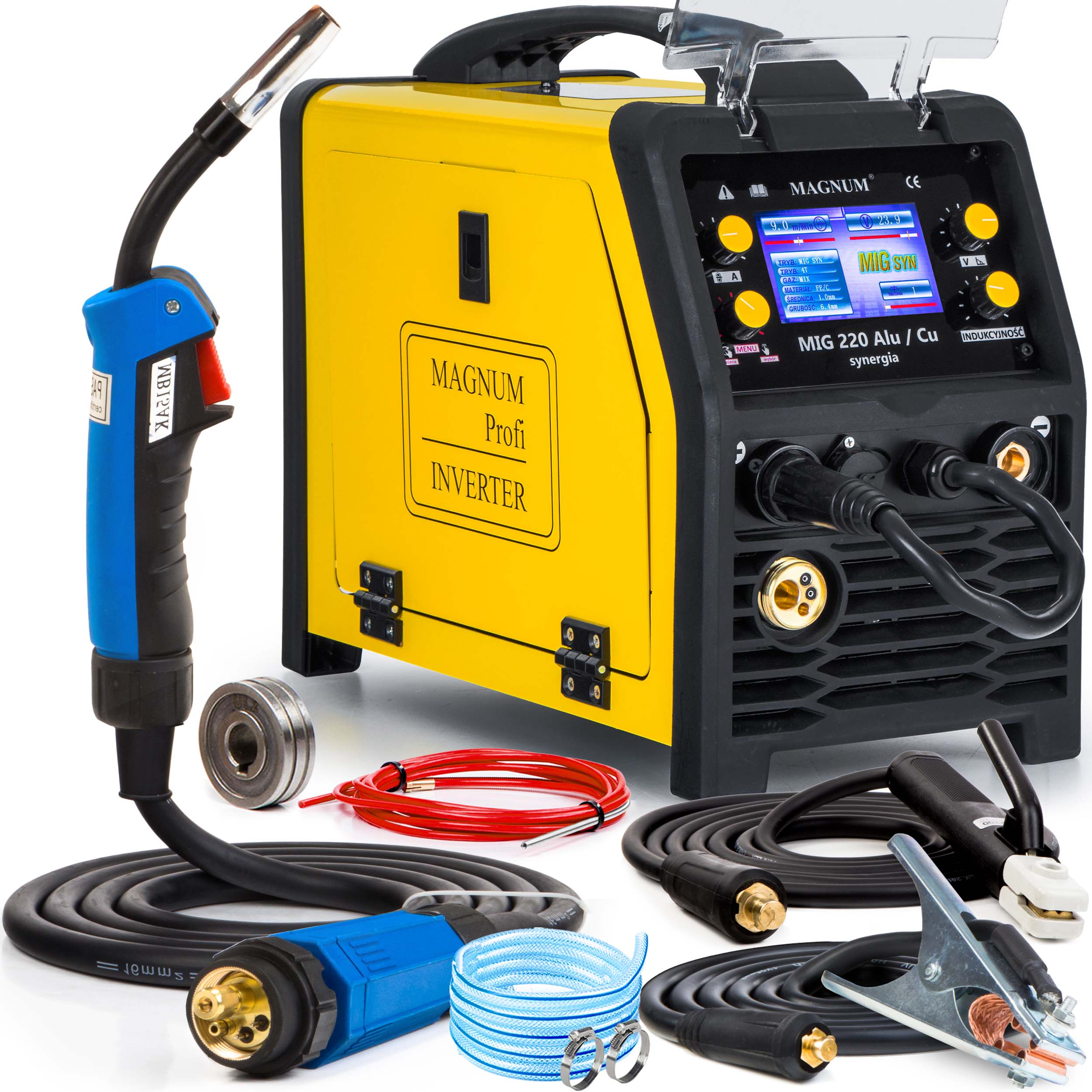 Spawarka Migomat Magnum Mig 220 Alu Cu Synergia Mma Tig 230V 200A Igbt 3W1