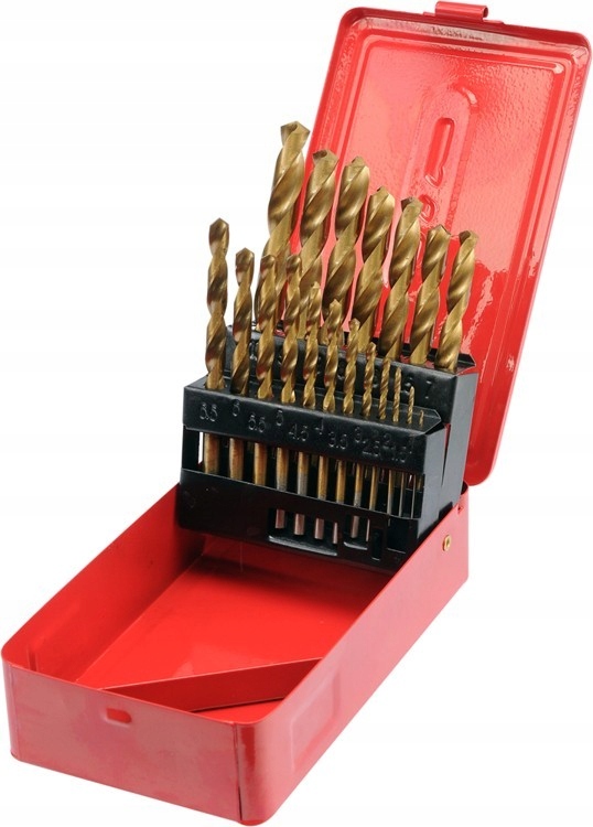 

Wiertła do metalu zestaw tytan 1-10 mm 19 szt