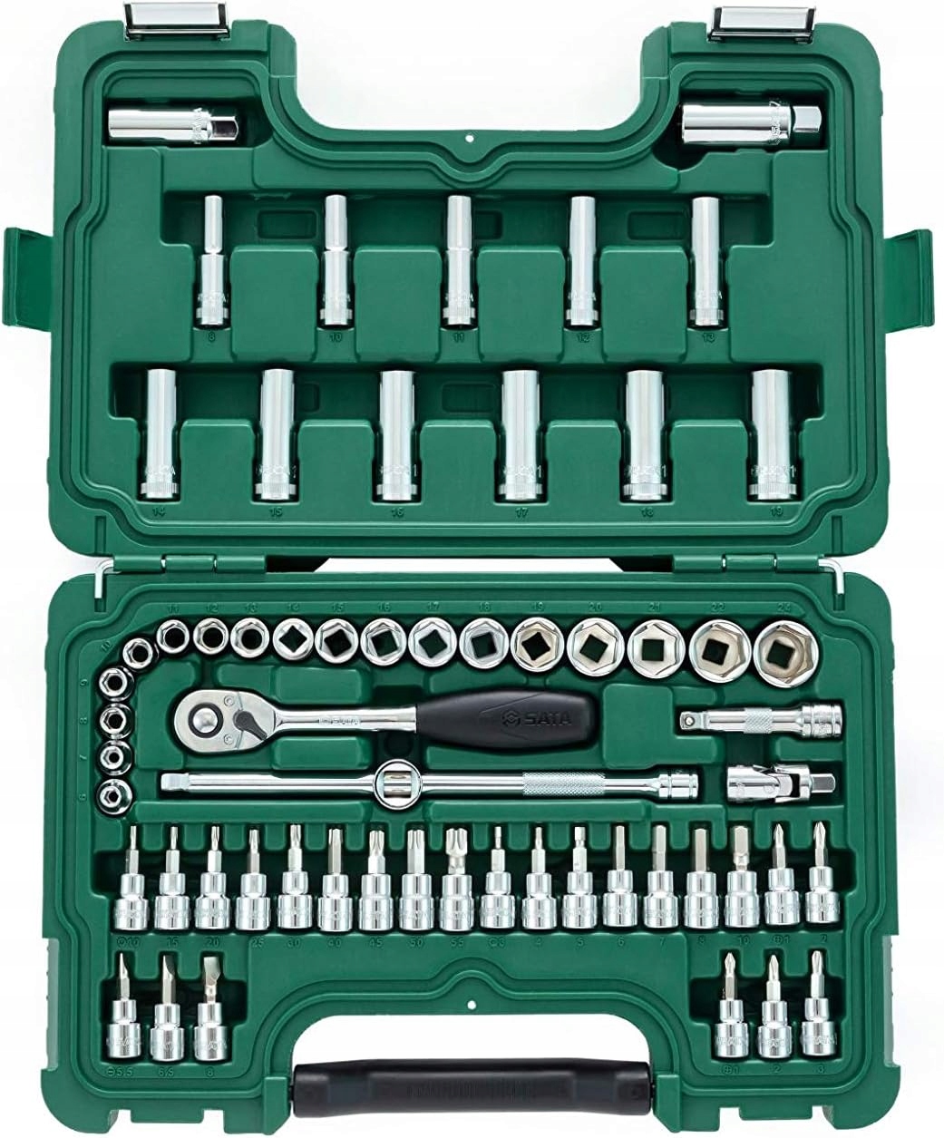 SATA ST09004SJ ZESTAW 60 KLUCZY NASADOWYCH 3/8" NASADKI METRYCZNE KLUCZE Kod producenta ST09004SJ