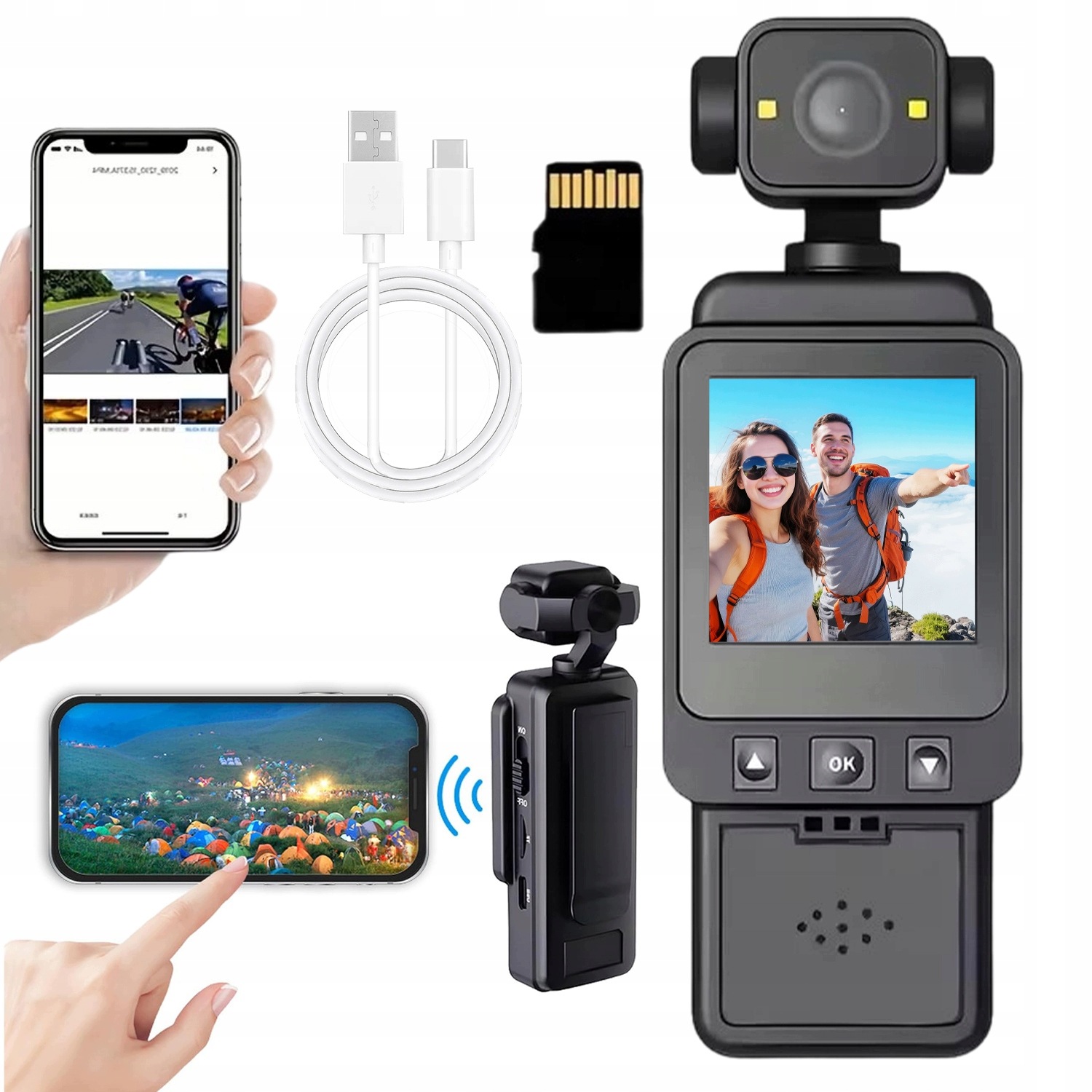 Sportovní Wifi Kamera 1080P Wifi S Nahráváním Zvuku A Obrazu