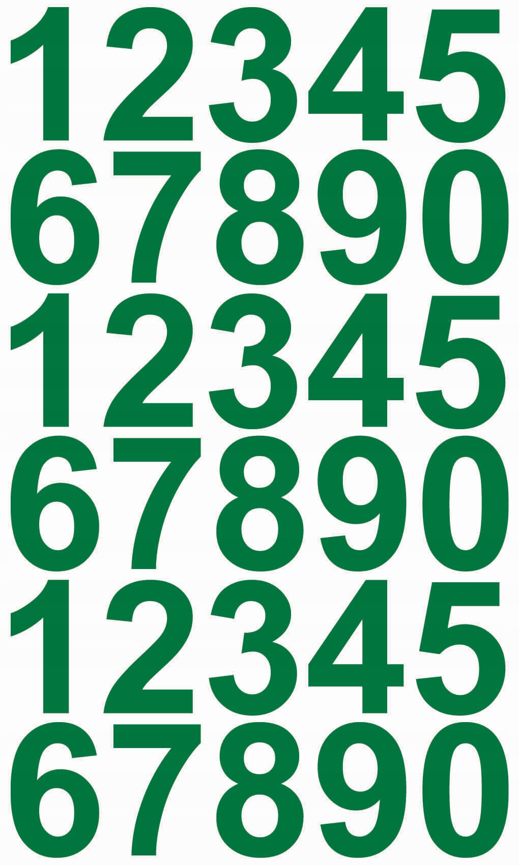 

Naklejki Cyfry samoprzylepne 7cm Ciemnozielone