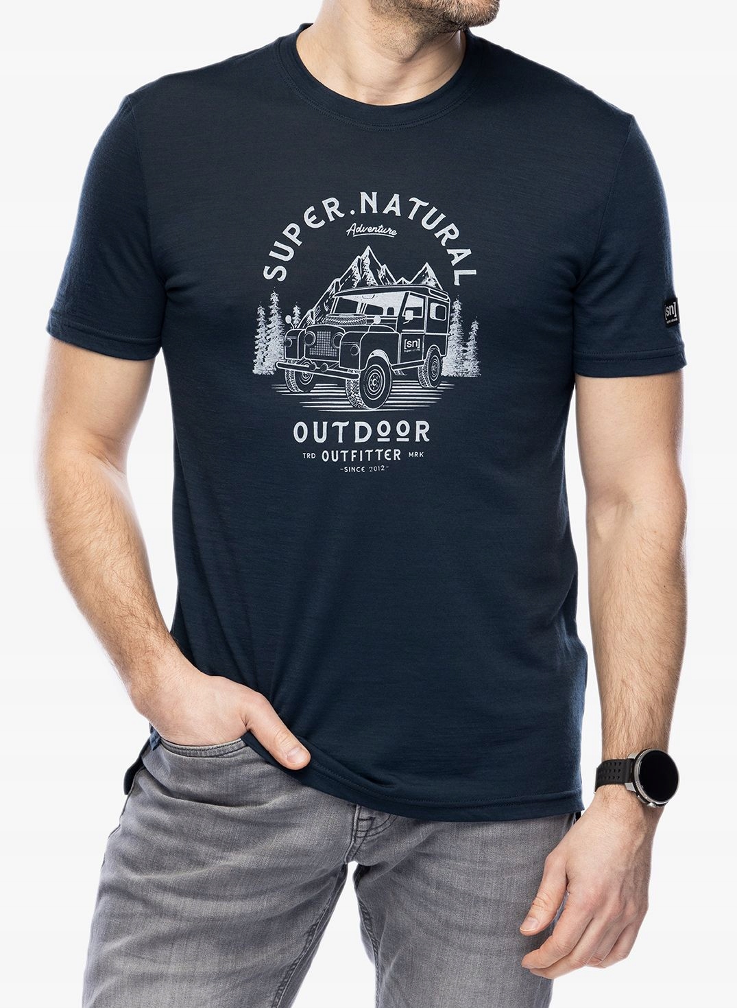 Merino tričko Super.natural Landi Tee blueberry/vapor grey L