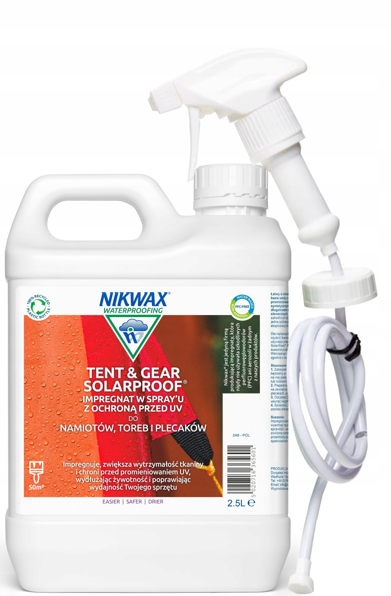 Nikwax Impregnat Do Namiotów Plandek Rolet Tent&gear Solarproof 2.5L