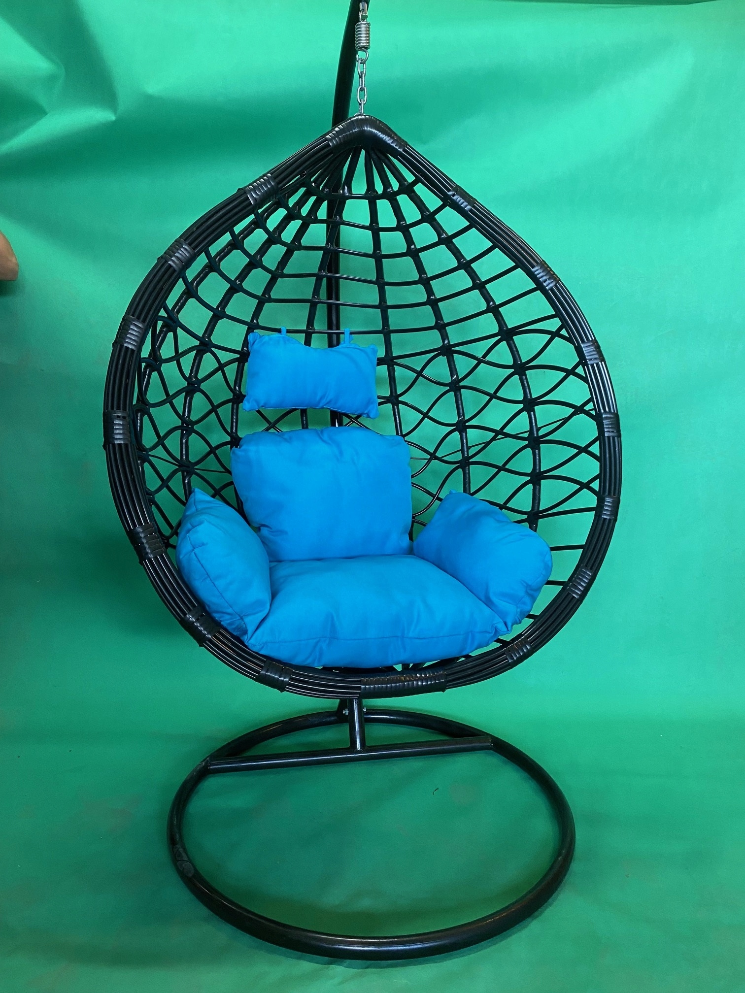 FOTEL WISZĄCY BUJANY OGRODOWY HUŚTAWKA XXL Średnica/szerokość podstawy 110 cm