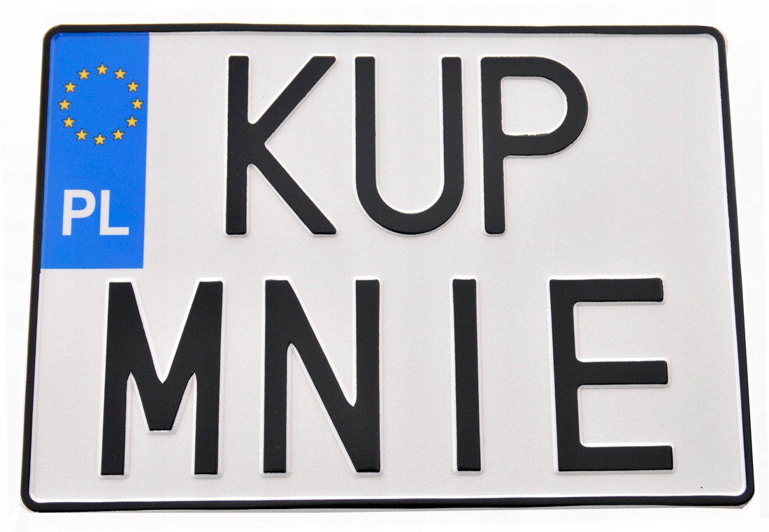 Tablica kwadratowa polska do ramki rejestracyjnej EAN (GTIN) 5903579218355