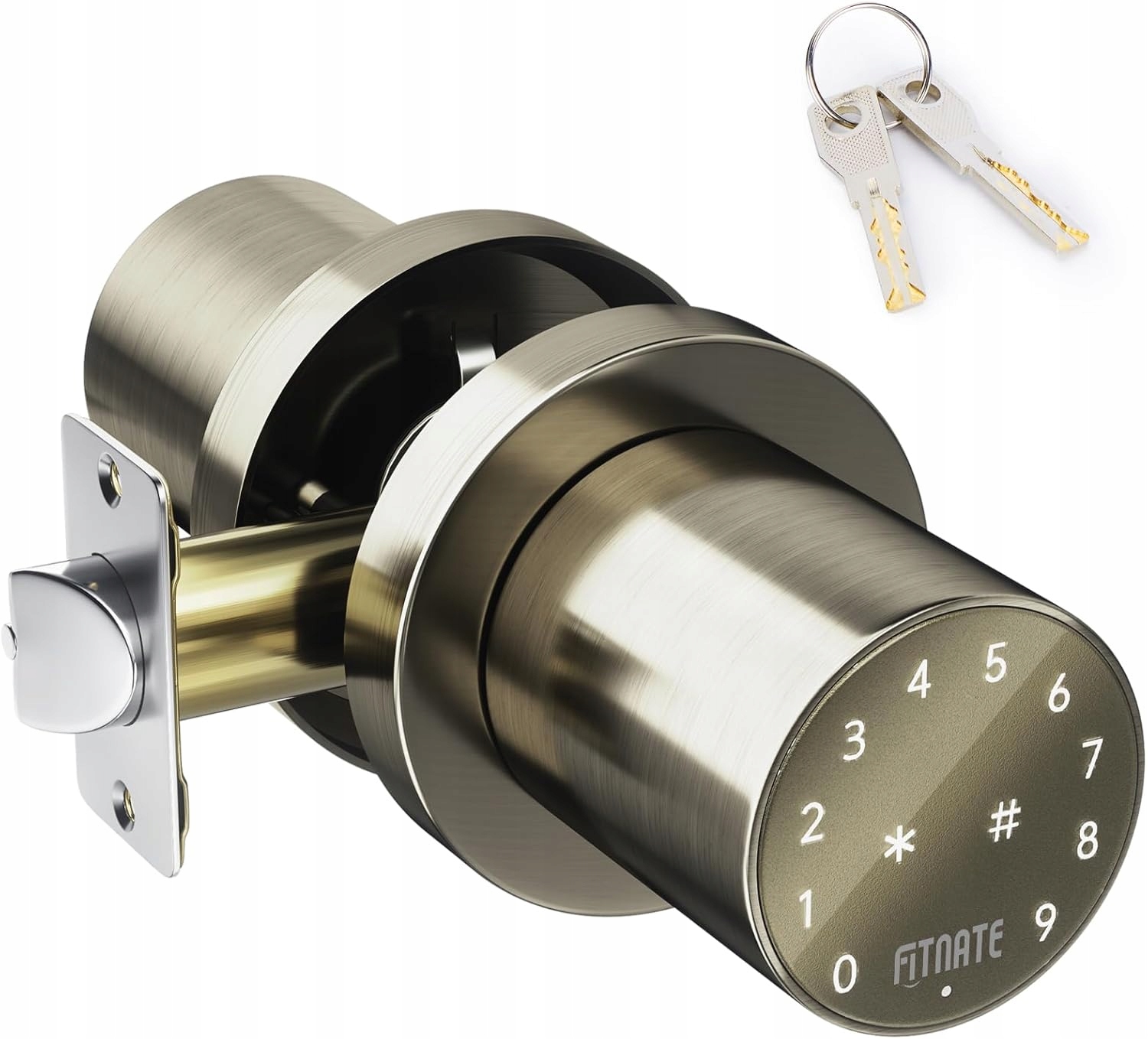 Digitální dveřní zámek s dotykovým displejem pro dveře o tloušťce 3,2 až 4,8 cm