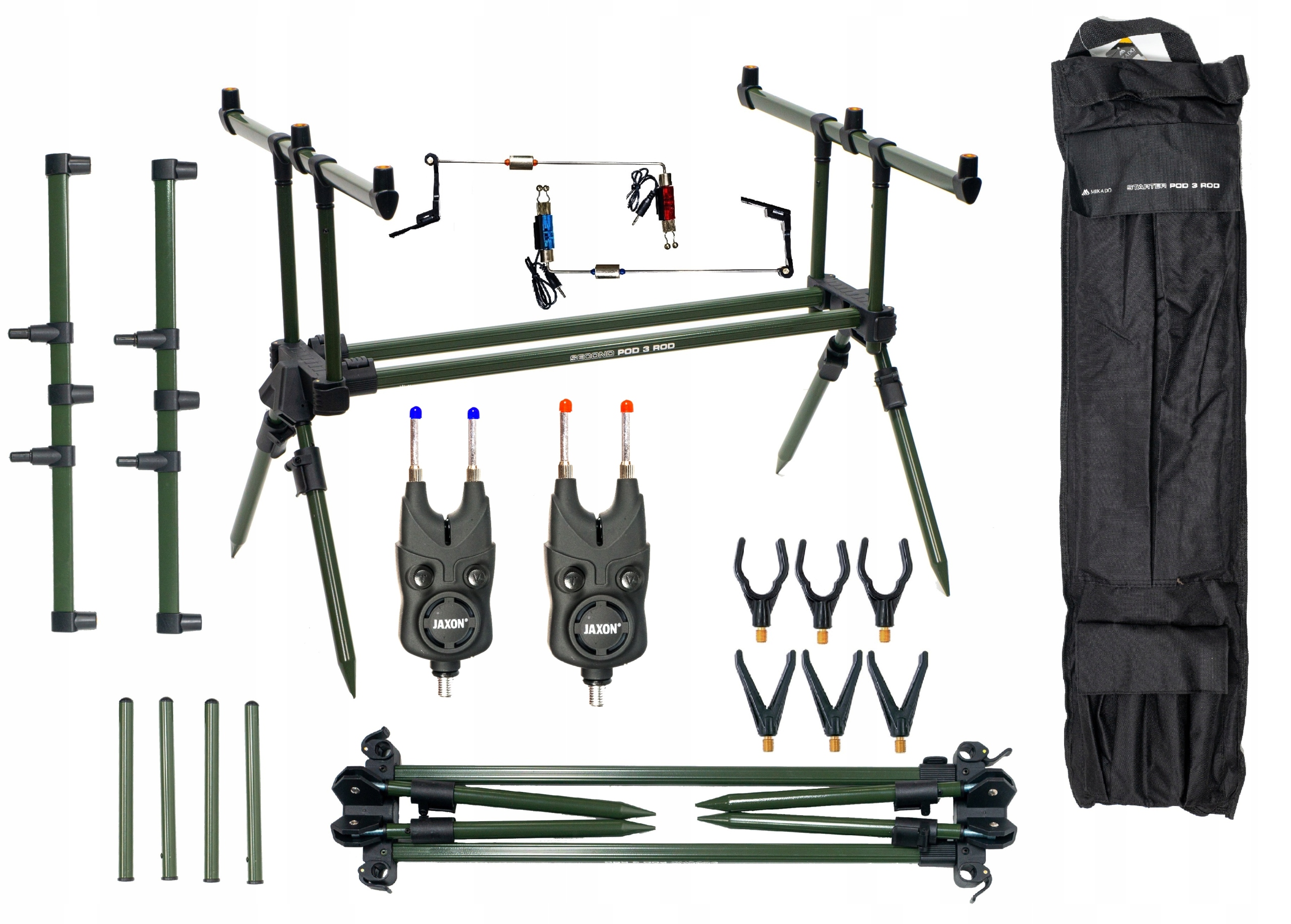 Zestaw Karpiowy Rod Pod 2x Sygnalizator 2x Swinger