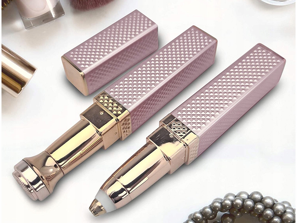 ZESTAW DO DEPILACJI GOLARKA DO TWARZY DAMSKA TRYMER DO BRWI 2w1 USB RÓŻ EAN (GTIN) 5904252374009