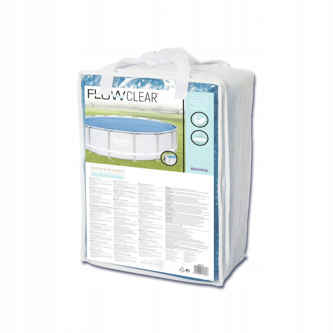 Bestway Folia mata pokrywa solarna do basenu 488 cm 58253 podgrzewanie wody