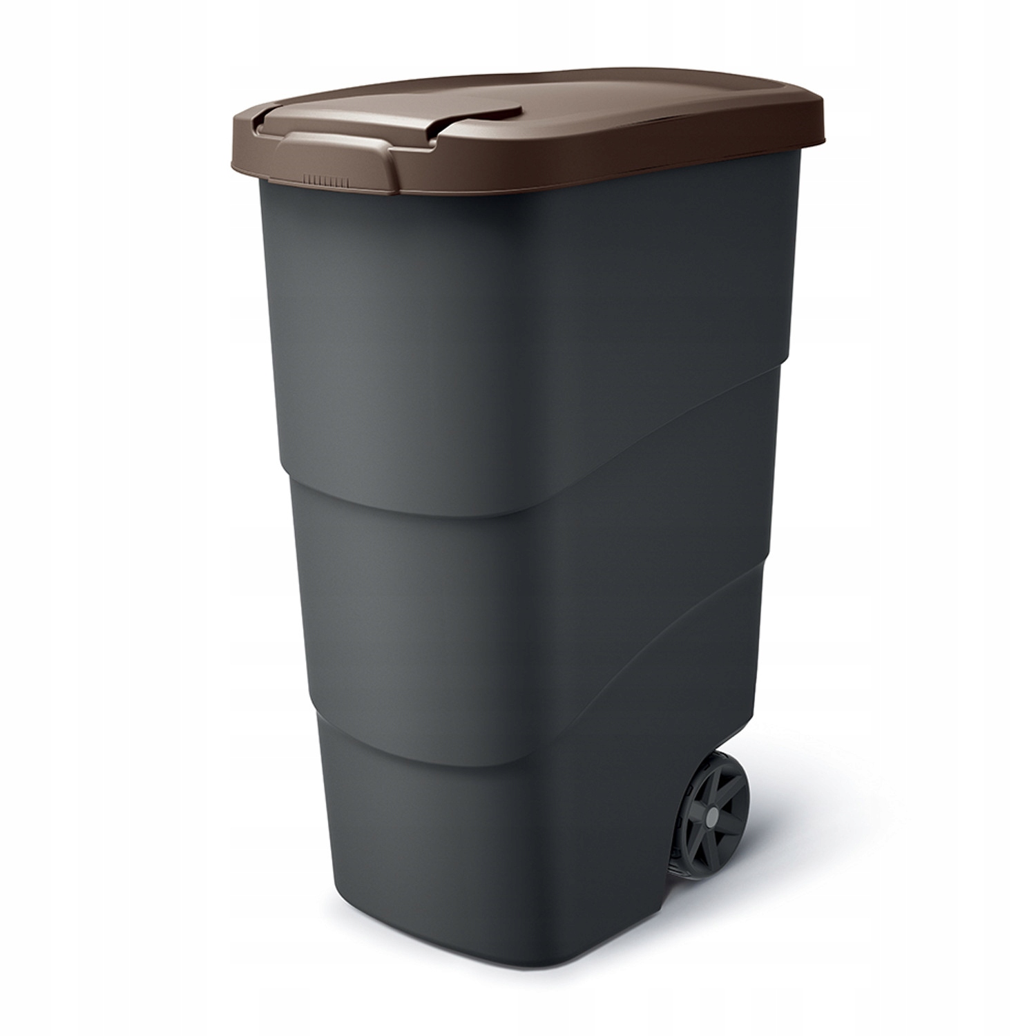 Levně Popelnice Prosperplast Wheeler 90 l antracit s hnědým víkem